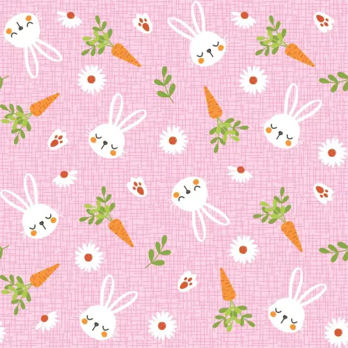 Tricoline Estampada Páscoa Coelhinho e Cenourinha 100% Algodão 1,50m largura - Variante 3 Tricoline Estampada Páscoa Coelhinho e Cenourinha 100% Algodão 1,50m largura - Variante 3