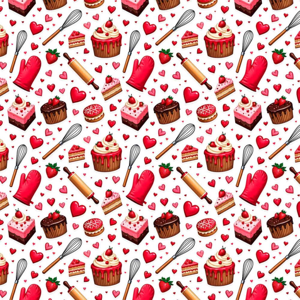 Tricoline Estampada Confeitaria Cupcakes 100% Algodão 1,50m Largura - Variante 1 Tricoline Estampada Confeitaria Cupcakes 100% Algodão 1,50m Largura - Variante 1