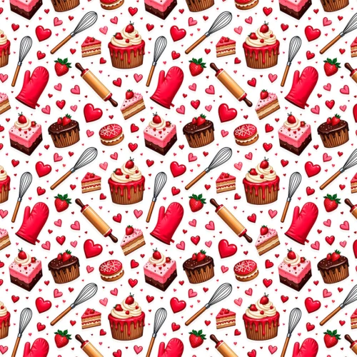 Tricoline Estampada Confeitaria Cupcakes 100% Algodão 1,50m Largura - Variante 1 Tricoline Estampada Confeitaria Cupcakes 100% Algodão 1,50m Largura - Variante 1