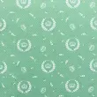 Tricoline Estampada - Coroa Grande Verde - 100% Algodão - 1,50m Largura - Variante 1