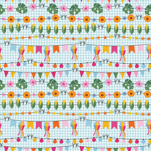 Tricoline Estampada Decoração Junina 100% Algodão 1,50m largura - Variante 1
