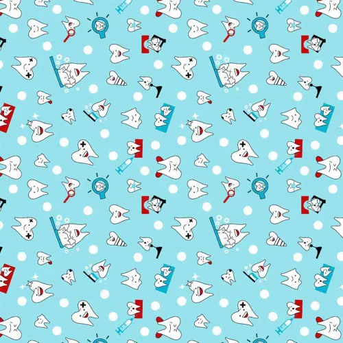 Tricoline Estampada - Dentista Azul - 100% Algodão - 1,50m Largura - Variante 1 Tricoline Estampada - Dentista Azul - 100% Algodão - 1,50m Largura - Variante 1