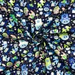 Tricoline Estampada - Elefantinho Azul - 100% Algodão - 1,50m Largura - Variante 1
