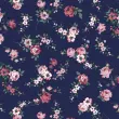 Tricoline Estampada - Flores Fundo Marinho - 100% Algodão - 1,50m Largura - Variante 1 Tricoline Estampada - Flores Fundo Marinho - 100% Algodão - 1,50m Largura - Variante 1