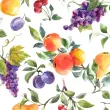 Tricoline Estampada Frutas Aquarela 100% Algodão 1,50m Largura - Variante 1 Tricoline Estampada Frutas Aquarela 100% Algodão 1,50m Largura - Variante 1