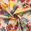 Tricoline Estampada Frutas fundo Rústico 100% Algodão 1,50m largura - Variante 1 Tricoline Estampada Frutas fundo Rústico 100% Algodão 1,50m largura - Variante 1