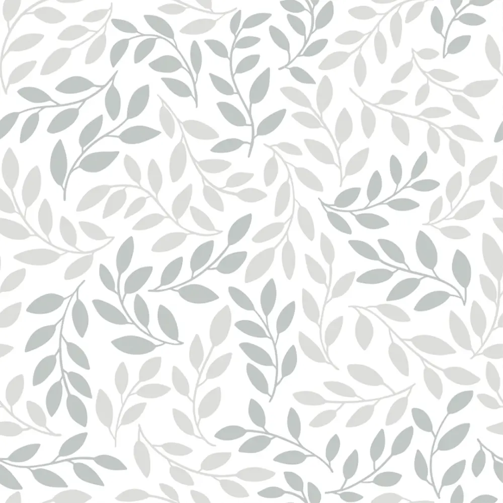 Tricoline Estampada Galho com Folhagem Branco 100% Algodão 1,50m largura - Variante 203 Tricoline Estampada Galho com Folhagem Branco 100% Algodão 1,50m largura - Variante 203