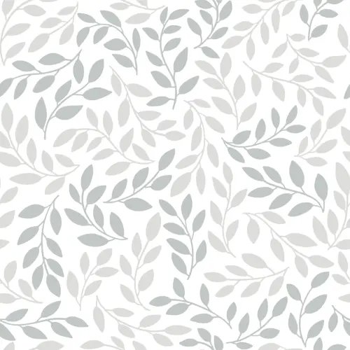 Tricoline Estampada Galho com Folhagem Branco 100% Algodão 1,50m largura - Variante 203 Tricoline Estampada Galho com Folhagem Branco 100% Algodão 1,50m largura - Variante 203