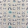 Tricoline Estampada - Hello Panda - 100% Algodão - 1,50m Largura - Variante 1
