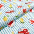 Tricoline Estampada Lagosta e Siri 100% Algodão 1,50m largura - Variante 1 Tricoline Estampada Lagosta e Siri 100% Algodão 1,50m largura - Variante 1