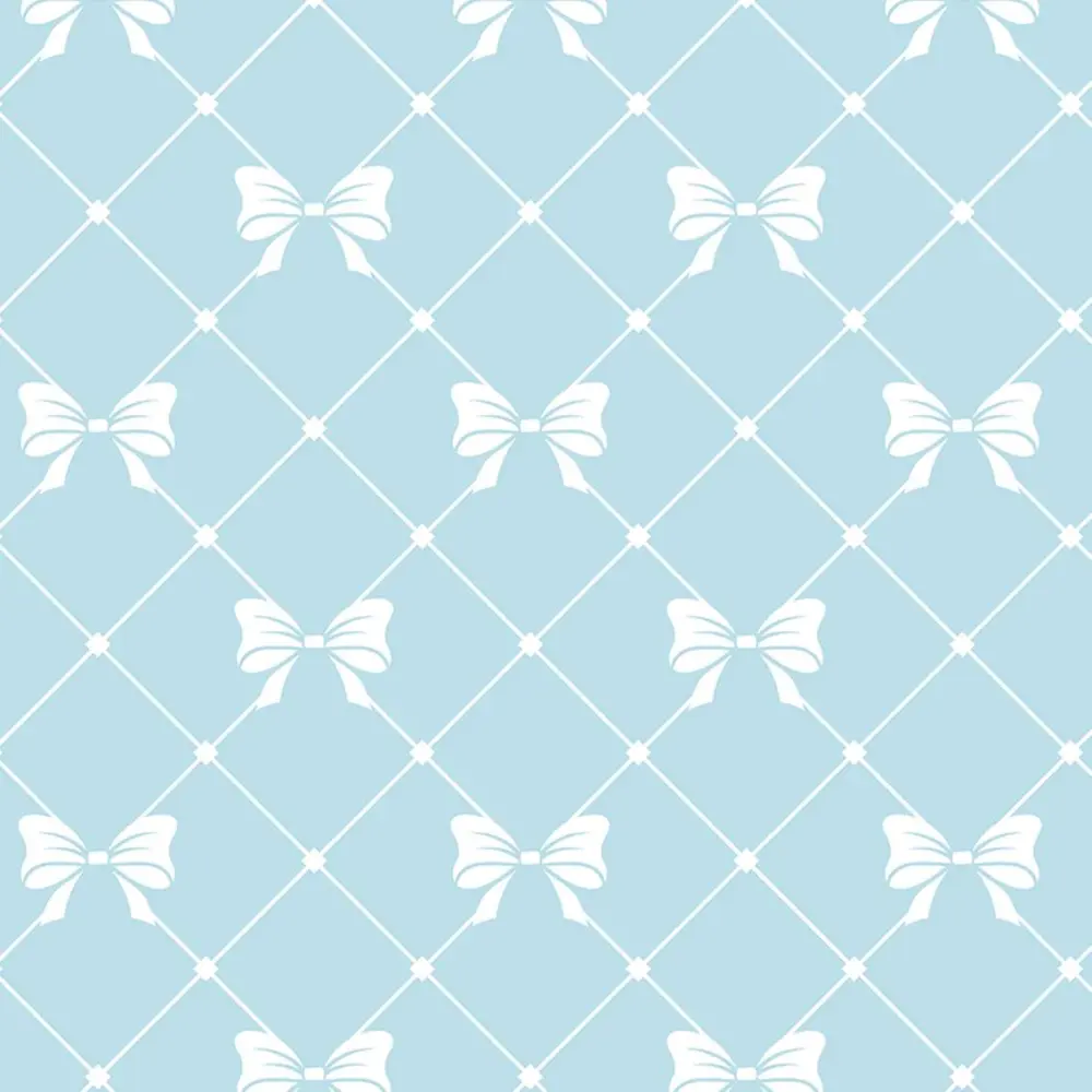 Tricoline Estampada - Laços Verde Água - 100% Algodão - 1,50m Largura - Variante 1 Tricoline Estampada - Laços Verde Água - 100% Algodão - 1,50m Largura - Variante 1