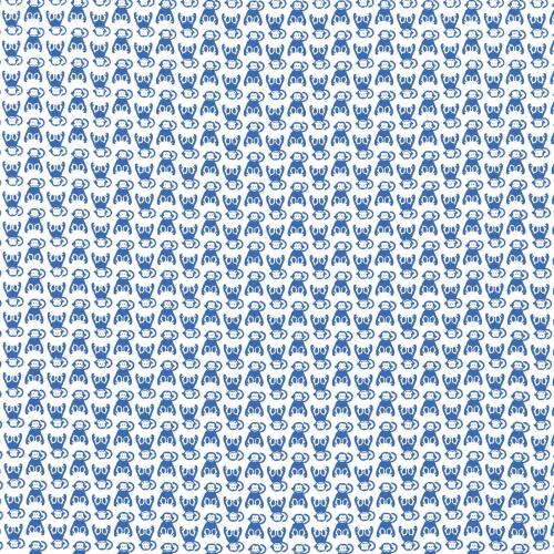 Tricoline Estampada - Macaquinho - Promoção - Azul