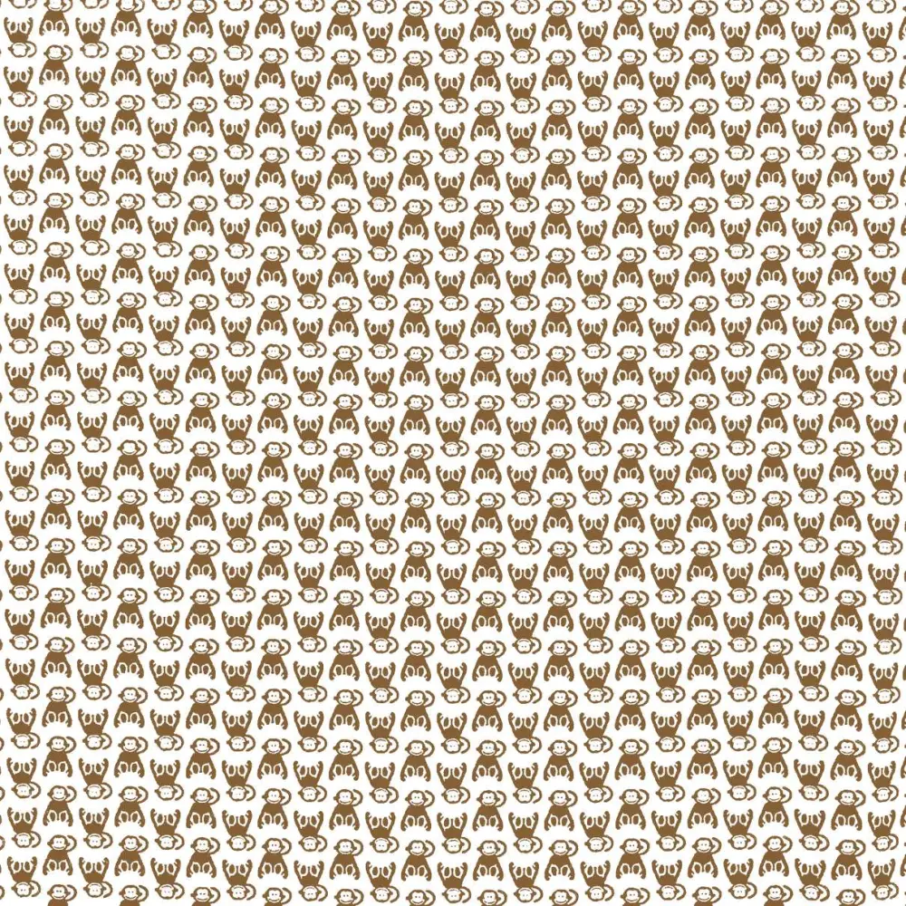 Tricoline Estampada - Macaquinho - Promoção - Marrom
