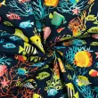 Tricoline Estampada - Mar Azul Marinho - 100% Algodão - 1,50 Largura - Variante 1