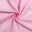 Tricoline Estampada Mini Corações com Poá 100% Algodão 1,50m largura - Rosa bebê