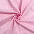 Tricoline Estampada Mini Corações com Poá 100% Algodão 1,50m largura - Rosa bebê