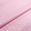 Tricoline Estampada Mini Corações com Poá 100% Algodão 1,50m largura - Rosa bebê