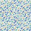 Tricoline Estampada - Mini Flores Azuis - 100% Algodão - 1,50m Largura - Variante 1