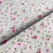 Tricoline Estampada - Mini Flores Fundo Cinza - 100% Algodão - 1,50m Largura - Variante 1