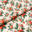 Tricoline Estampada Morango com Flores 100% Algodão 1,50m Largura - Variante 1