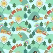 Tricoline Estampada Mundo da Imaginação 100% Algodão 1,50m largura - Variante 1