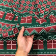 Tricoline Estampada Natal Bordado Efeito Tricot 100% Algodão 1,50m Largura - Variante 1