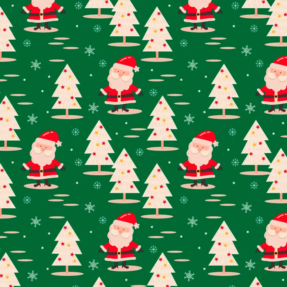 Tricoline Estampada Natal Noel com Pinheiros 100% Algodão 1,50m Largura - Variante 1 Tricoline Estampada Natal Noel com Pinheiros 100% Algodão 1,50m Largura - Variante 1