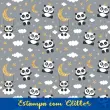Tricoline Estampada - Pandinha Dourado- 100% Algodão - 1,50m largura - Variante 1 Tricoline Estampada - Pandinha Dourado- 100% Algodão - 1,50m largura - Variante 1