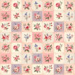 Tricoline Estampada Patchwork Floral 100% Algodão 1,50m Largura - Variante 1