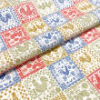 Tricoline Estampada Quadros de Galos 100% Algodão 1,50m Largura - Variante 1