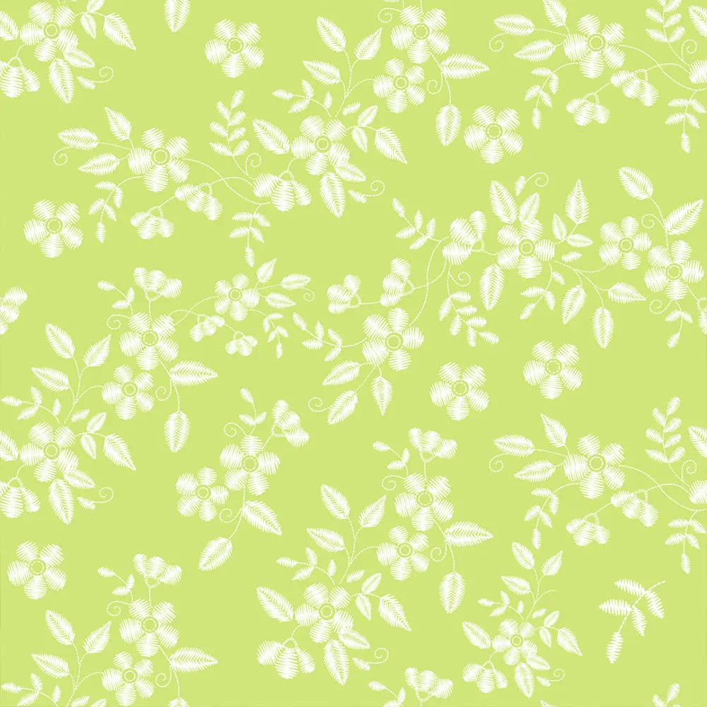 Tricoline Estampada Ramos Bordados 100% Algodão 1,50m largura - Variante 235 Tricoline Estampada Ramos Bordados 100% Algodão 1,50m largura - Variante 235