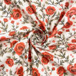 Tricoline Estampada Ramos Rosas Vermelhas 100% Algodão 1,50m Largura - Variante 1