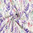 Tricoline Estampada Ramos de Flores Roxas 100% Algodão 1,50m largura - Variante 1