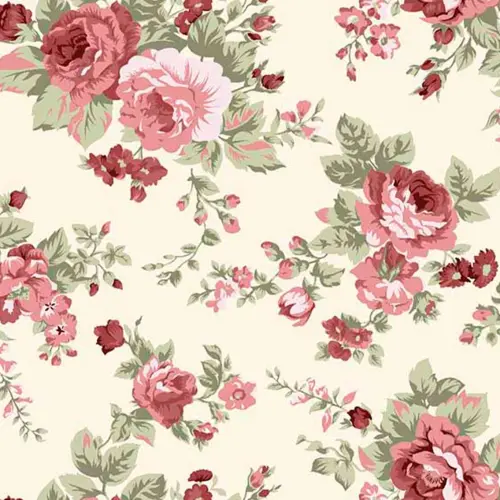 Tricoline Estampada - Rosa Grande - 100% Algodão - 1,50m Largura - Variante 1 Tricoline Estampada - Rosa Grande - 100% Algodão - 1,50m Largura - Variante 1