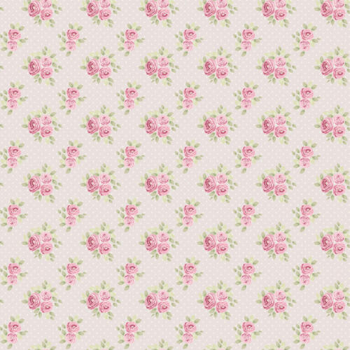 Tricoline Estampada Rosas Fundo Bege com Poazinho 100% Algodão 1,50m largura - Variante 1