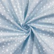 Tricoline Estampada - Estrelinhas Azul Bebê - 100% Algodão - 1,50m Largura - Variante 1