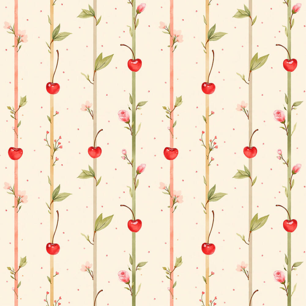 Tricoline Estampada Sweet Cerejas 100% Algodão 1,50m Largura - Variante 1