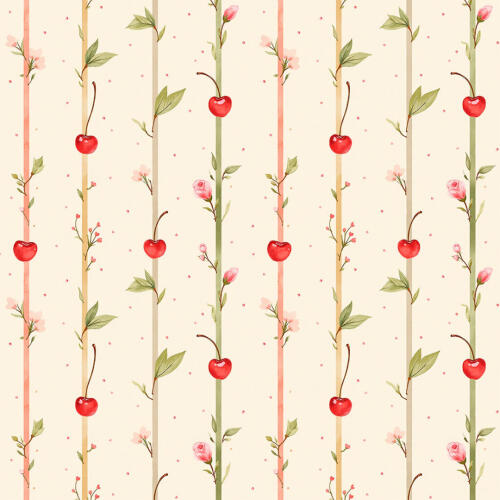 Tricoline Estampada Sweet Cerejas 100% Algodão 1,50m Largura - Variante 1