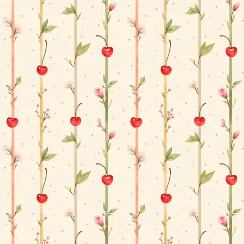 Tricoline Estampada Sweet Cerejas 100% Algodão 1,50m Largura - Variante 1