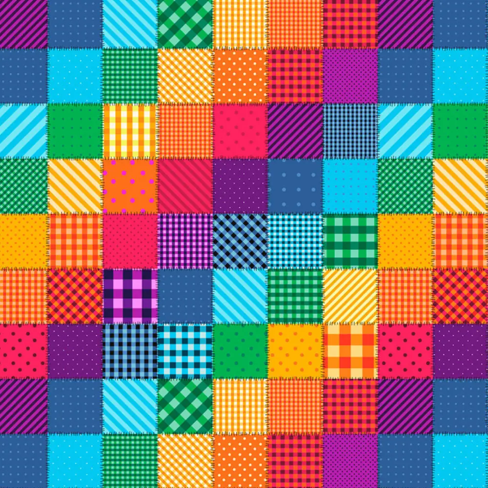 Tricoline Estampada Xadrez Patch 100% Algodão 1,50m largura - Variante 1 Tricoline Estampada Xadrez Patch 100% Algodão 1,50m largura - Variante 1