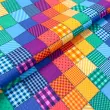 Tricoline Estampada Xadrez Patch 100% Algodão 1,50m largura - Variante 1 Tricoline Estampada Xadrez Patch 100% Algodão 1,50m largura - Variante 1