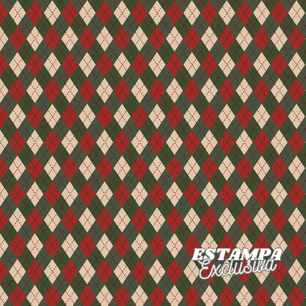 Tricoline Exclusiva Coleção JLM Natal Boho 100% Algodão 1,50m Largura - Xadrez enviezado Tricoline Exclusiva Coleção JLM Natal Boho 100% Algodão 1,50m Largura - Xadrez enviezado