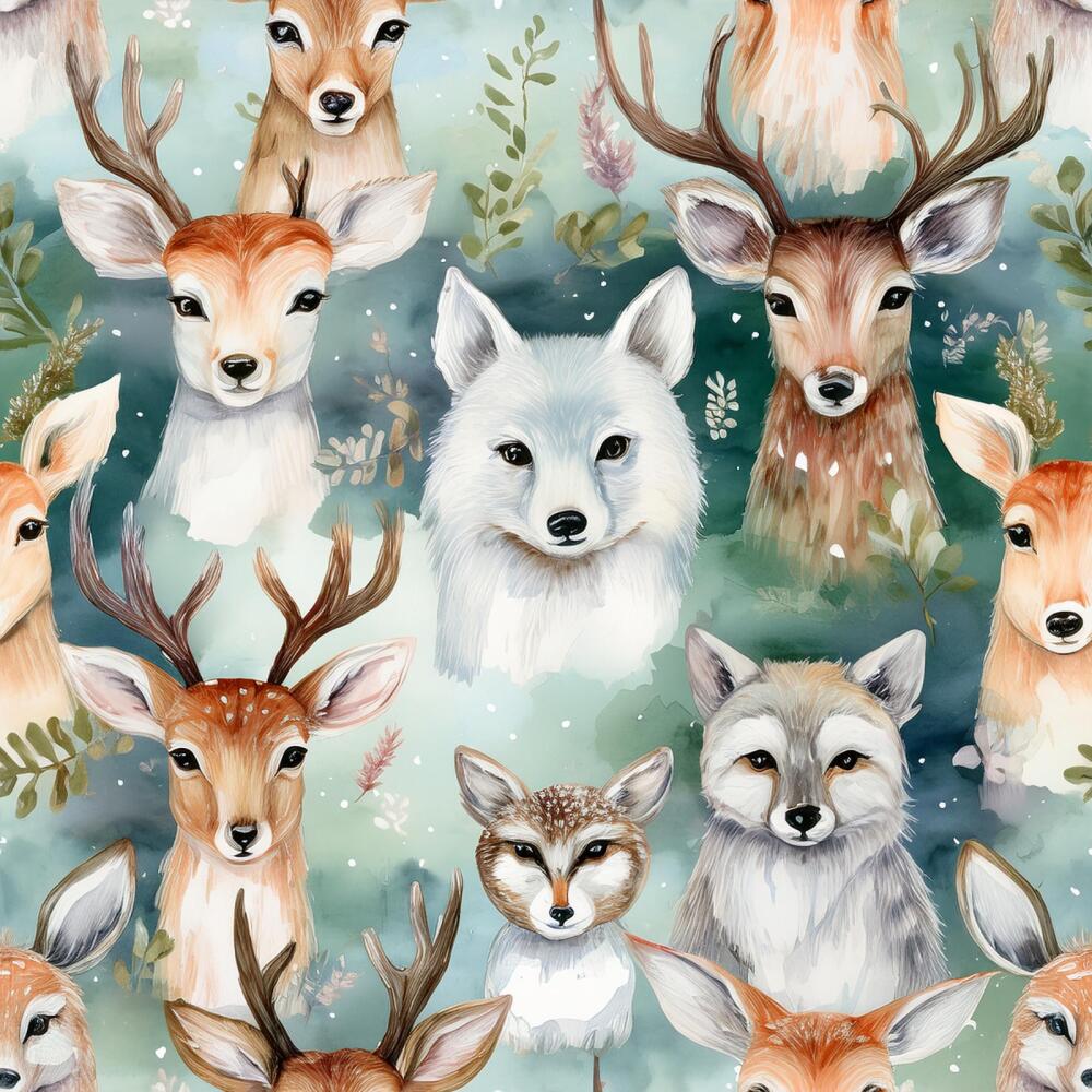 Tricoline Exclusiva Coleção Natal Animais Polo Norte 100% Algodão 1,50m Largura - Variante 1