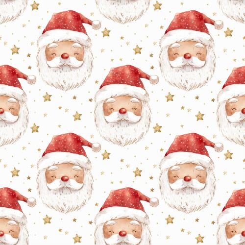 Tricoline Exclusiva Coleção Natal Papai Noel Gold 100% Algodão 1,50m Largura - Variante 1