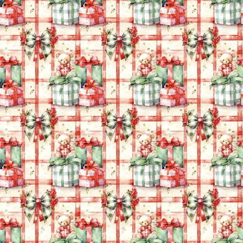 Tricoline Exclusiva Coleção Natal Presentes de Natal 100% Algodão 1,50m Largura - Variante 1