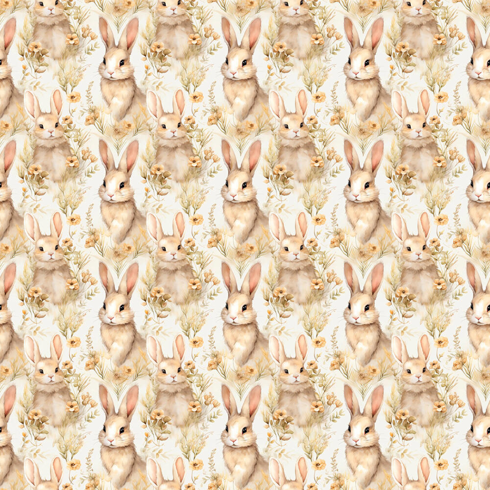 Tricoline Exclusiva Páscoa Coleção Jardim Encantado 100% Algodão 1,50m Largura - Coelhos