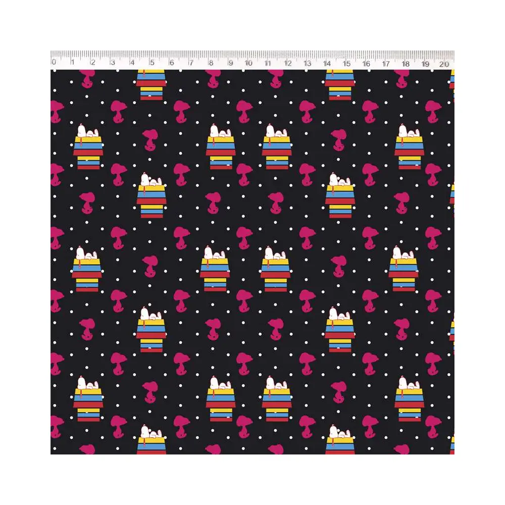 Tricoline Fernando Maluhy - Casinha Snoopy - 100% Algodão - C01