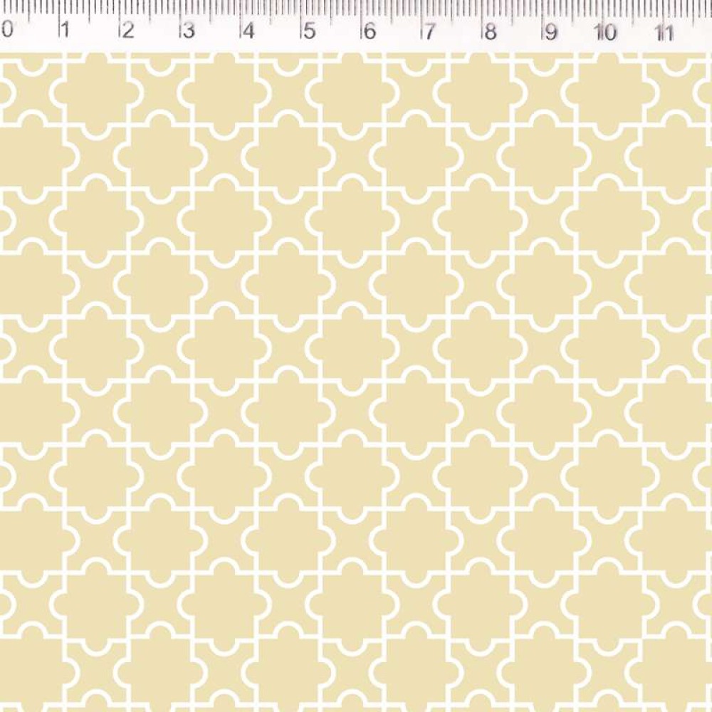 Tricoline Fernando Maluhy - Composê Crisantemo - 100% Algodão - C03