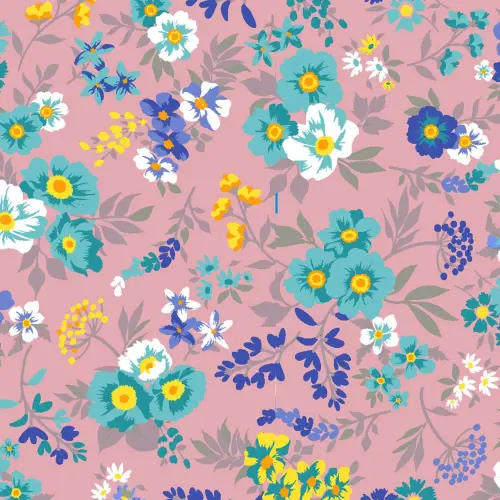 Tricoline Fernando Maluhy - Fiori II - 100% Algodão - C03 Tricoline Fernando Maluhy - Fiori II - 100% Algodão - C03