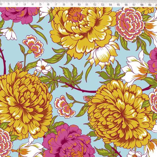 Tricoline Fernando Maluhy - Floral Crisantemo - 100% Algodão - C02
